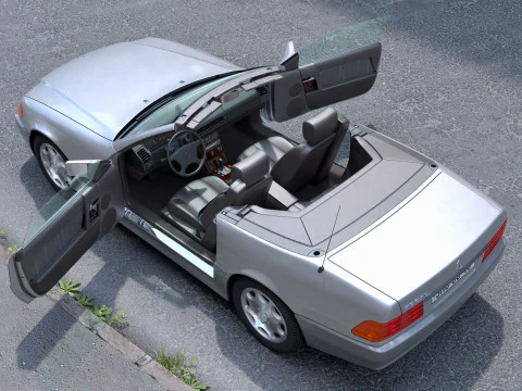 Mercedes-Benz SL 1990 R129 3D Model