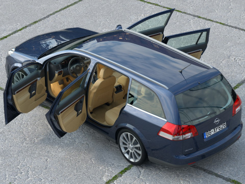 Opel Vectra C Caravan 2006 3Dモデル