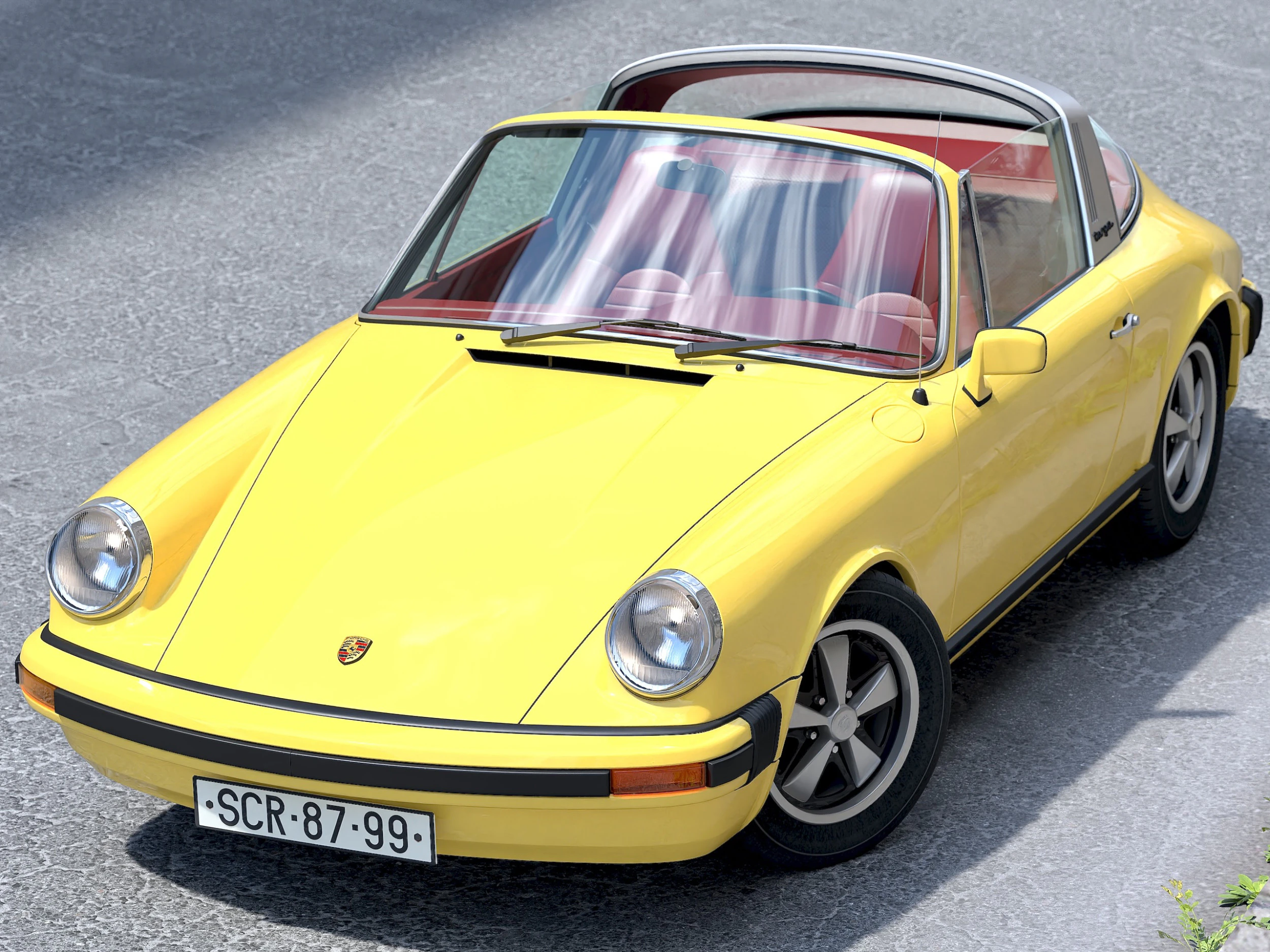 पोर्शे 911 टार्गा 1976 3D मॉडल .c4d .max .obj .3ds .fbx .stl .blend 