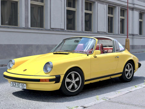 पोर्शे 911 टार्गा 1976 3D मॉडल