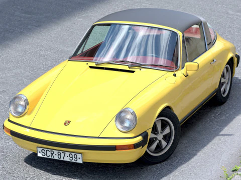 पोर्शे 911 टार्गा 1976 3D मॉडल