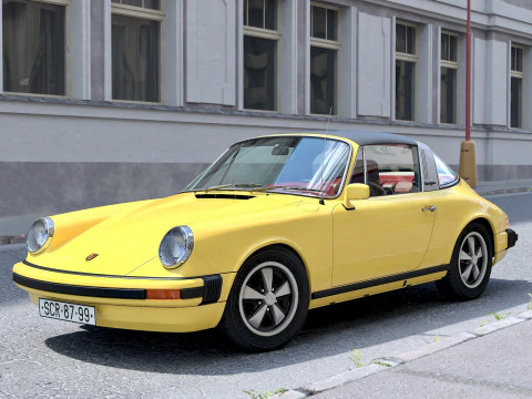 पोर्शे 911 टार्गा 1976 3D मॉडल