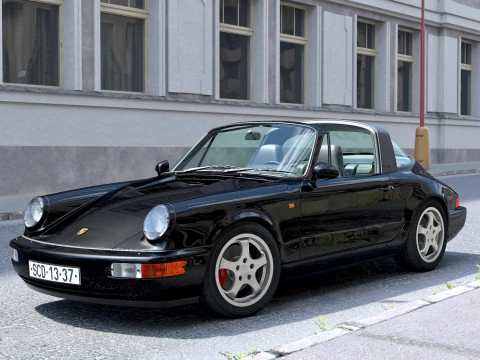 Porsche 911 Targa 1990 3D Model