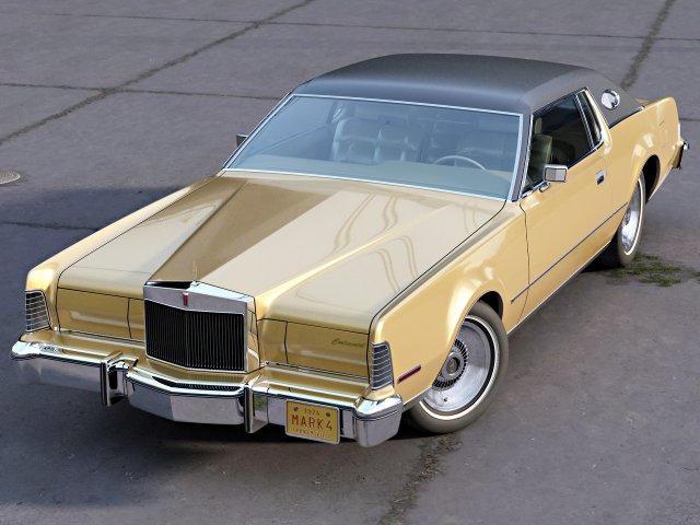 continental mark iv 1974 3D Модель .c4d .max .obj .3ds .fbx .stl .blend 