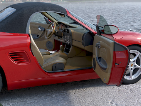 Porsche Boxster S 2003 3D Модель