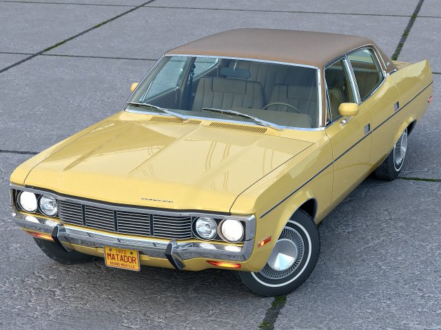 AMC Matador 1972 3D Модель .c4d .max .obj .3ds .fbx .stl .blend 