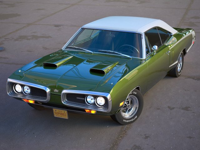 Dodge coronet super bee 1970 3D Model .c4d .max .obj .3ds .fbx .stl .blend 