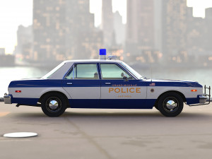 Plymouth Volare Police Cruiser 1976 3D 模型