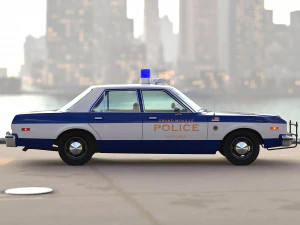 Plymouth Volare Police Cruiser 1976 3D Model