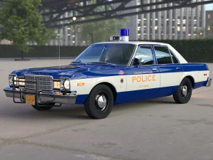 Plymouth Volare Police Cruiser 1976 3D Model