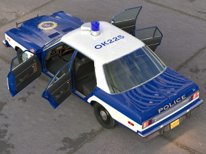 Plymouth Volare Police Cruiser 1976 3D 模型