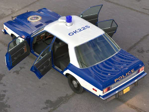 Plymouth Volare Police Cruiser 1976 3D Model