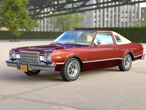 Plymouth volare coupe 1976 року 3D Модель