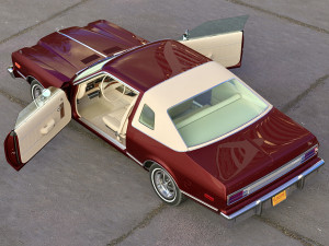 Plymouth volare coupe 1976 3D 모델