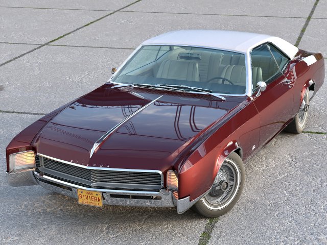 Buick Riviera Coupe 1966 Modelo 3D .c4d .max .obj .3ds .fbx .stl .blend 