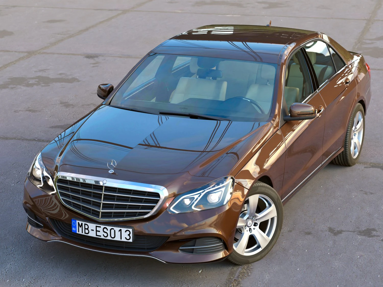mercedes benz e class 2014 3D Model .c4d .max .obj .3ds .fbx .stl .blend 