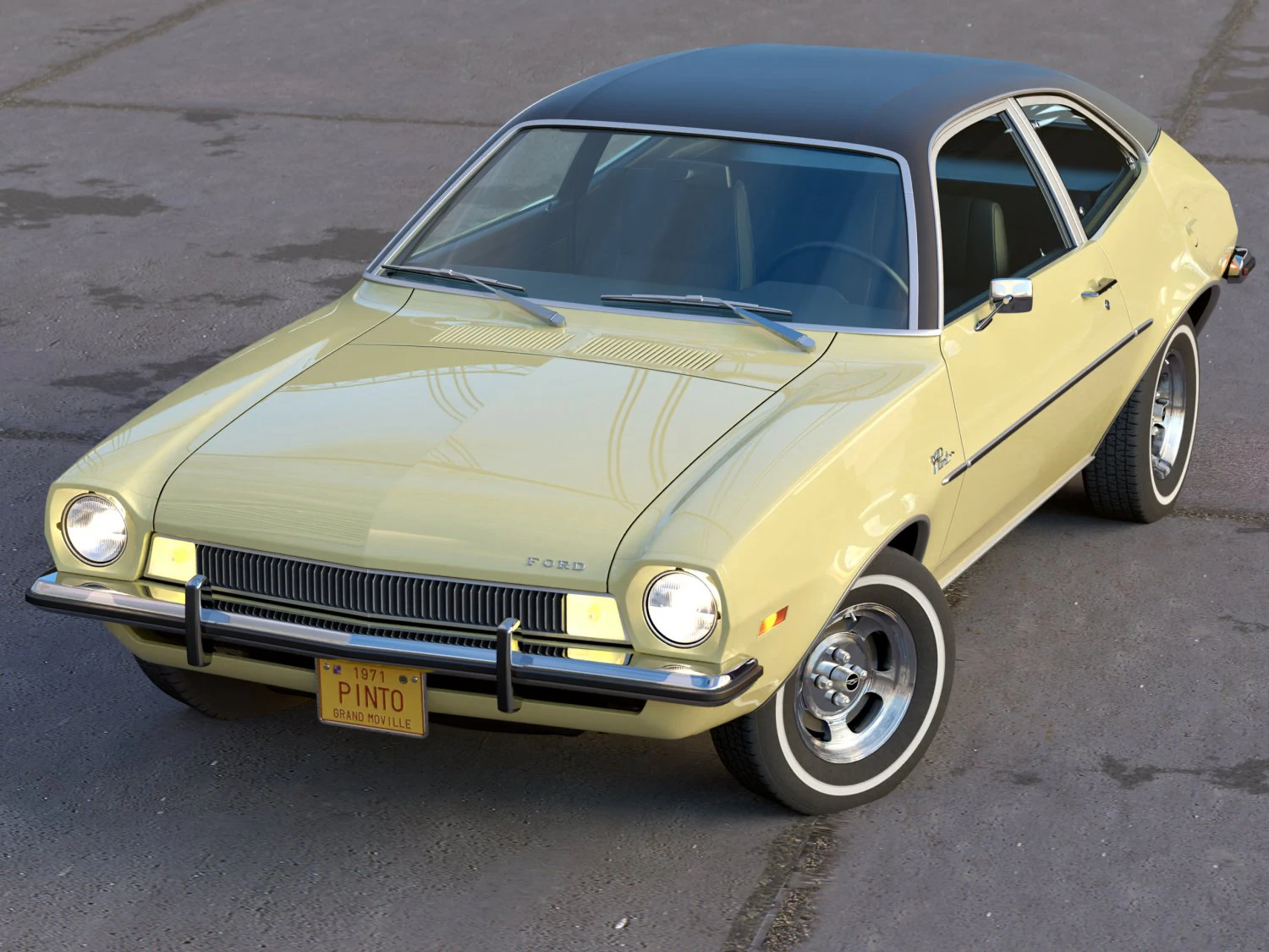Pinto compact 1971 3D Model .c4d .max .obj .3ds .fbx .stl .blend 