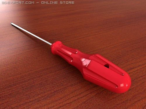 cruciform screwdriver 3D Model .c4d .max .obj .3ds .fbx .stl .blend