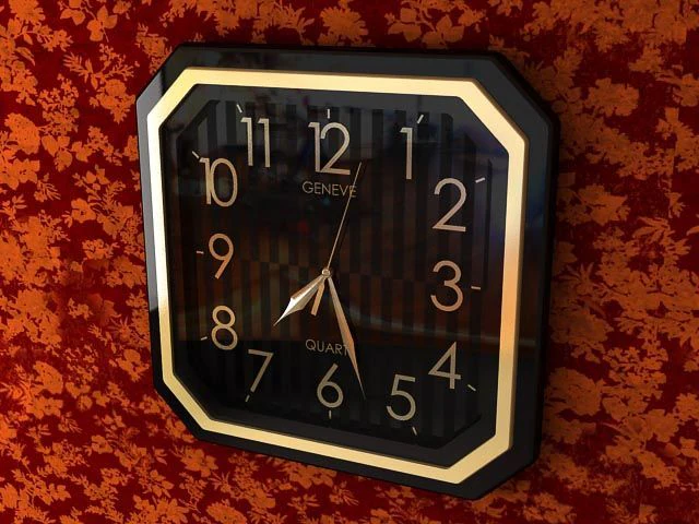 clock 3D Model .c4d .max .obj .3ds .fbx .stl .blend