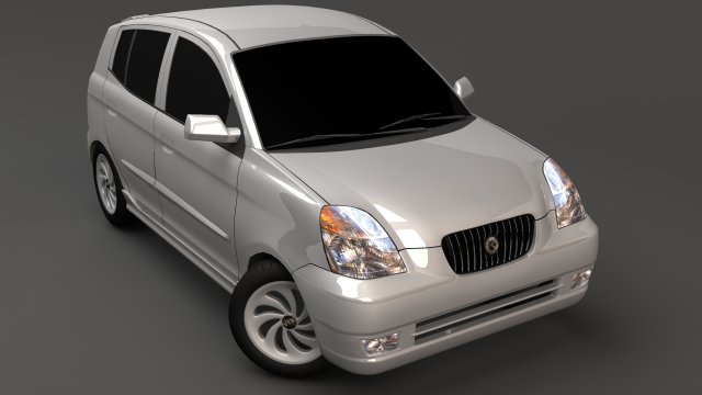 kia morning car 3Dモデル .c4d .max .obj .3ds .fbx .stl .blend 