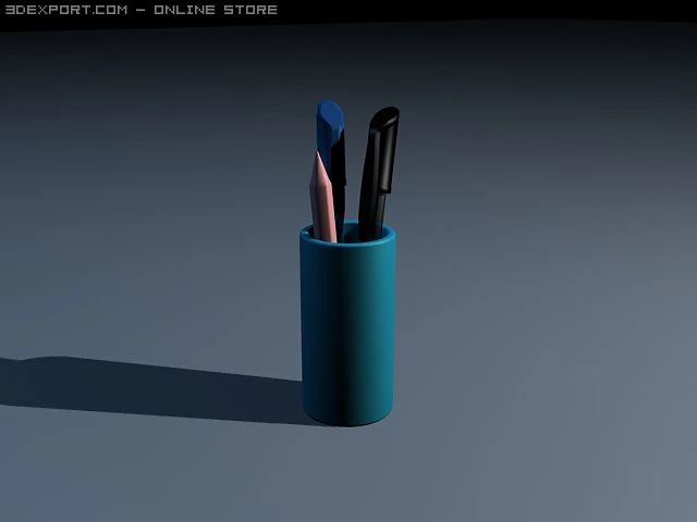 caneta l&aacute;pis Modelo 3D .c4d .max .obj .3ds .fbx .stl .blend 