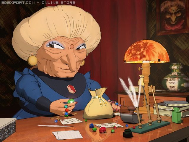 yubaba 3D 모델 .c4d .max .obj .3ds .fbx .stl .blend 