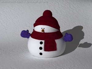 piccolo pupazzo di neve Modello 3D