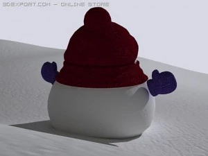 小雪人 3D 模型