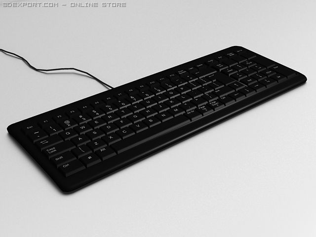 ultraflat keyboard 3D Model .c4d .max .obj .3ds .fbx .stl .blend 
