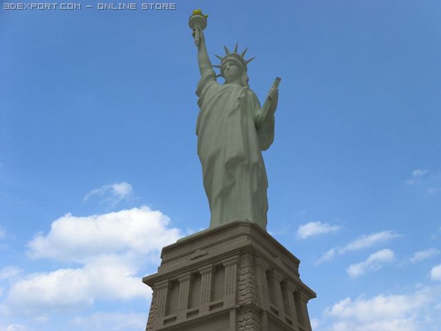 Statue Of Liberty Free 3d Model In Environment 3dexport