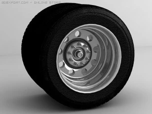 &ccedil;ift ​​tekerlek 3D Model