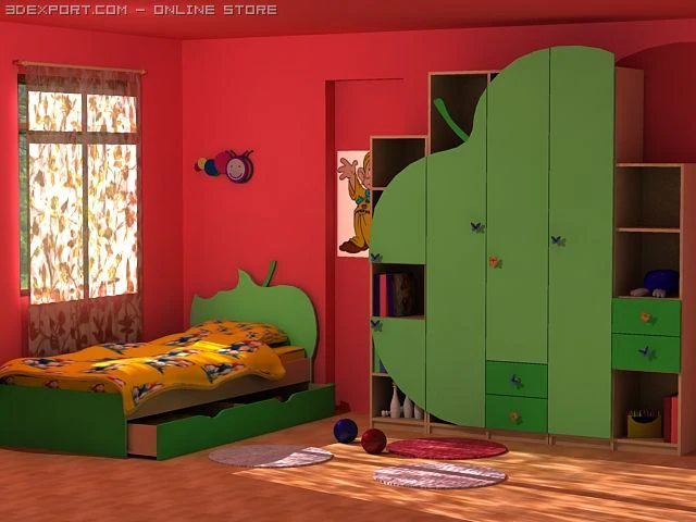 room 3D Model .c4d .max .obj .3ds .fbx .stl .blend 
