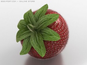 strawberry and chocolate Model 3D