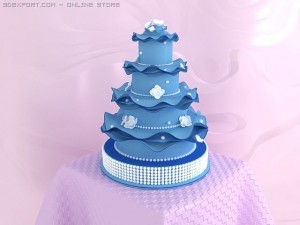 cake for wedding 3D-Modell