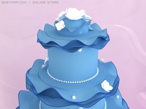 cake for wedding 3D Model
