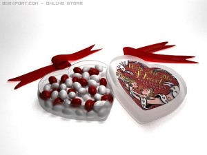 heart with almonds 3D Model