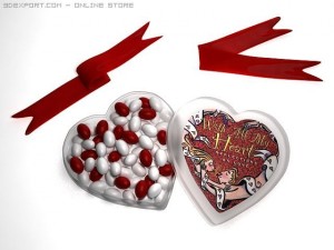 heart with almonds 3D Модель