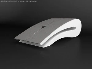 电脑鼠标 钛 3D 模型
