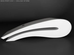 电脑鼠标 钛 3D 模型