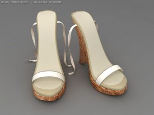 high heeled sandals 3D Model