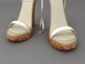 high heeled sandals 3D Model