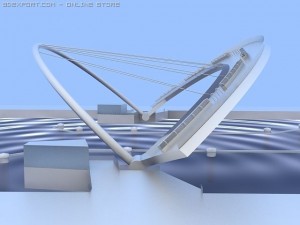 millenium bridge dubai 3D Модель