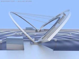 millenium bridge dubai 3D Model
