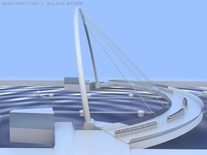 millenium bridge dubai 3D 模型