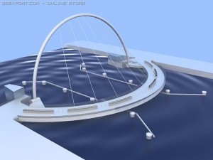 millenium bridge dubai 3D 模型