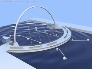 millenium bridge dubai 3D Model