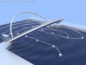 millenium bridge dubai 3D 模型