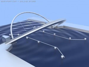 millenium bridge dubai 3D Model