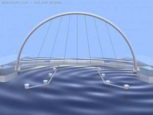 millenium bridge dubai 3D 模型