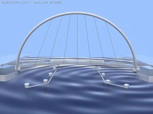 millenium bridge dubai 3D Model